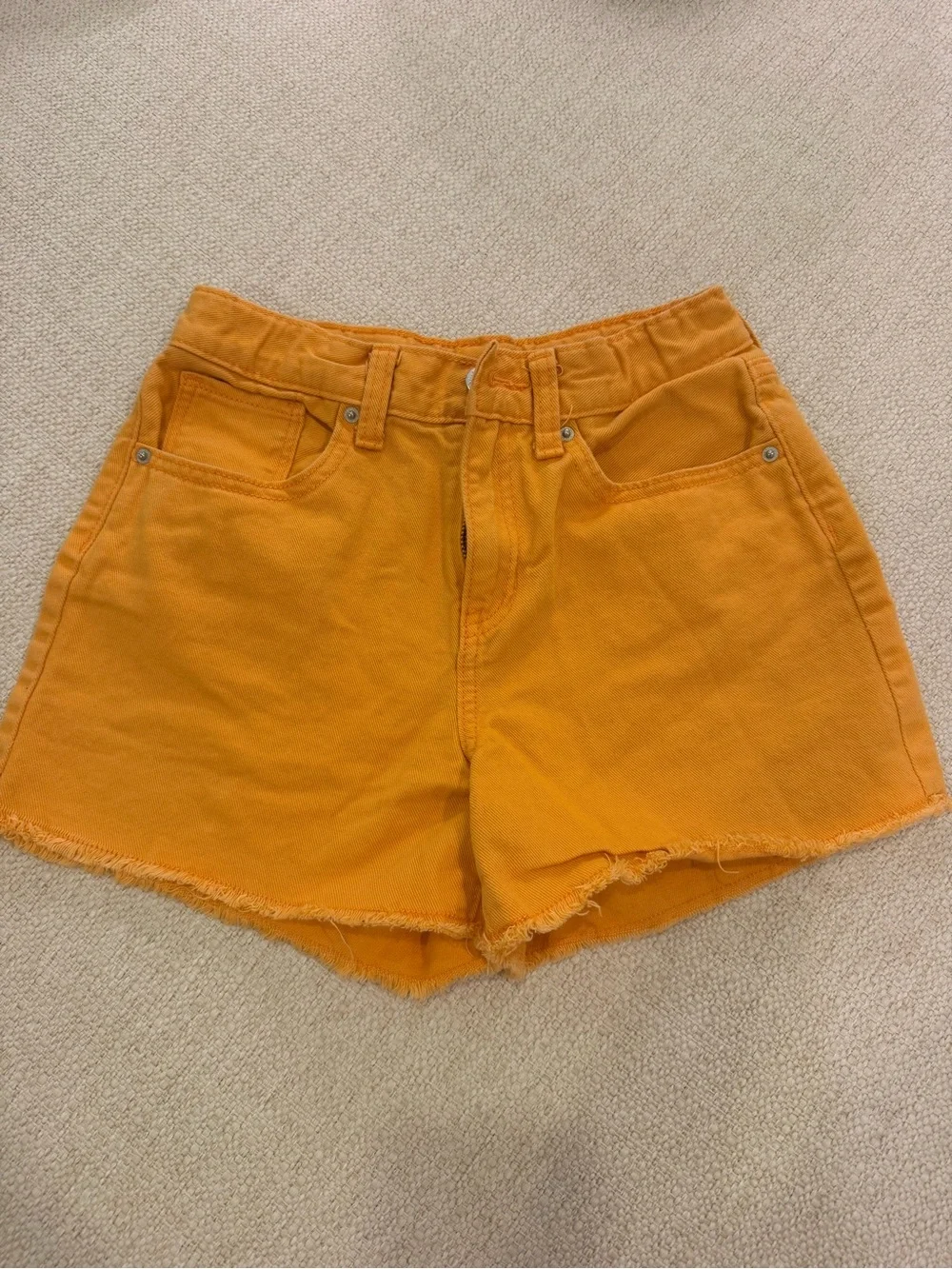 Old Navy Orange Denim Cutoff Shorts